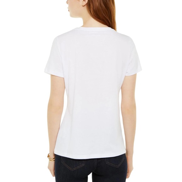 TOMMY HILFIGER White Knot-Front Tee - XL NWT - Picture 2 of 3